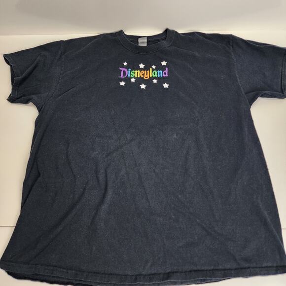 Disneyland California Y2K  Embroidered Black Short Sleeve T-Shirt Men's Size XL - Picture 1 of 4